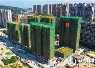 石獅前園片區安置房項目建設進展順利 7號樓主體結構率先封頂